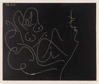 Pablo Picasso (Spanish, 1881–1973) — Peintre et Modèle au Fauteuil à Bascule, 1965