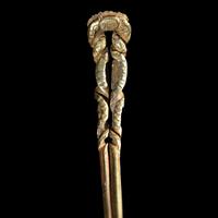 A Chinese Gold Hairpin, Chai, Yuan Dynasty 元 金螭虎釵