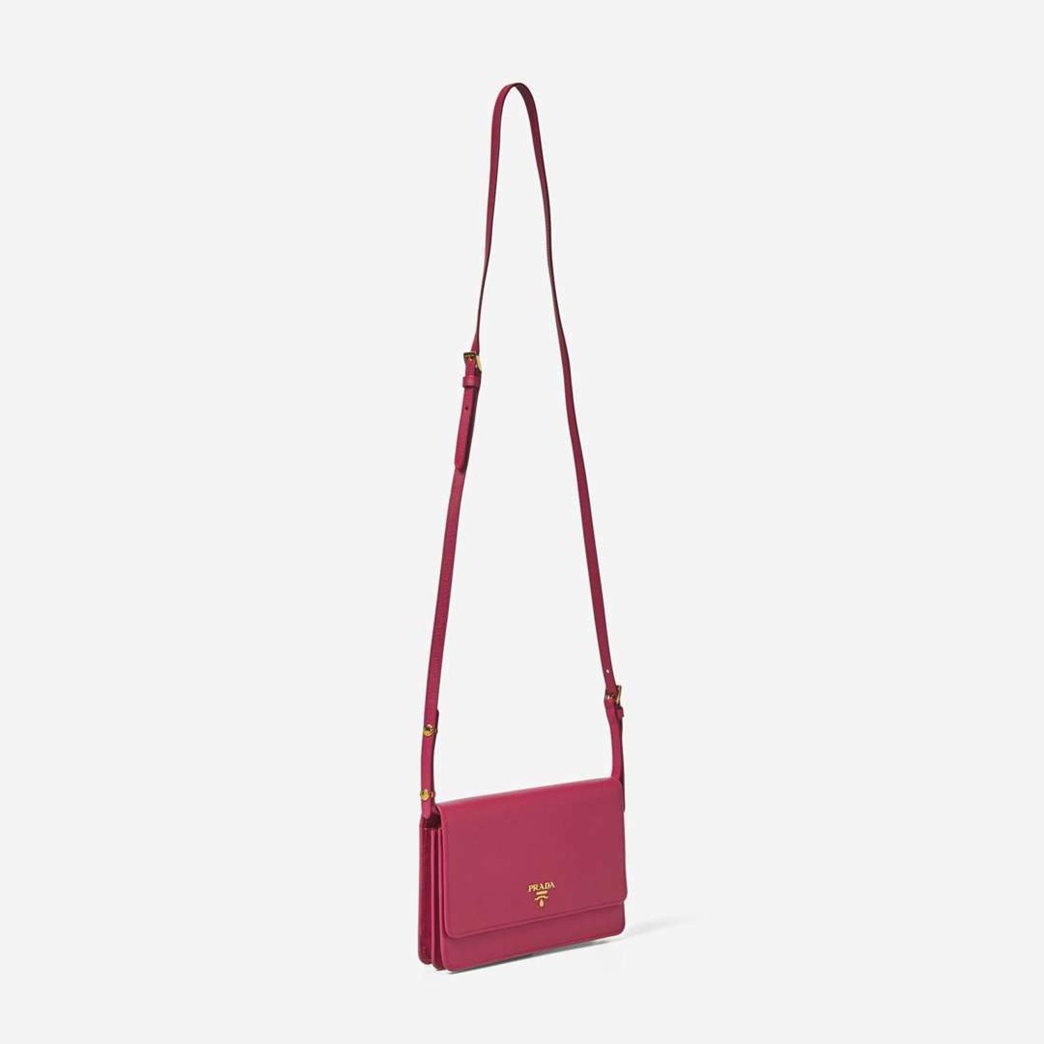 A Pink Prada Wallet Crossbody Purse Prada