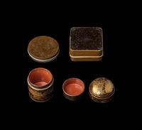 Three Japanese Lacquered Covered Boxes, Kobako