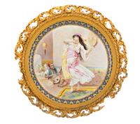 A French Pottery Plaque Diameter 19 inches. — B. & CIE, CREIL & MONTEREAU, 19TH CENTURY