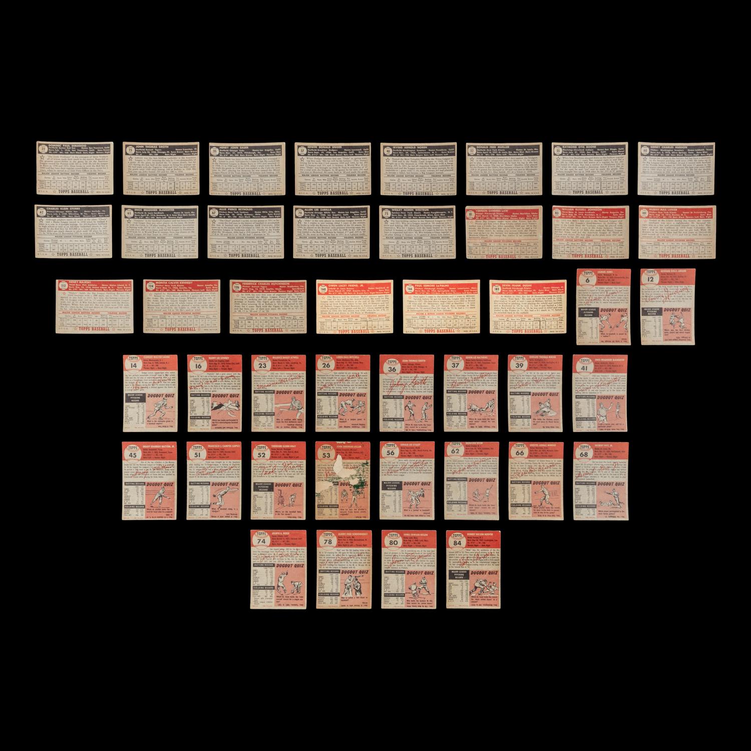 A Collection of 1952 and 1953 Topps Baseball Cards
