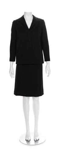 Norman Norell Black Two-Piece Dress, 1960s No size label