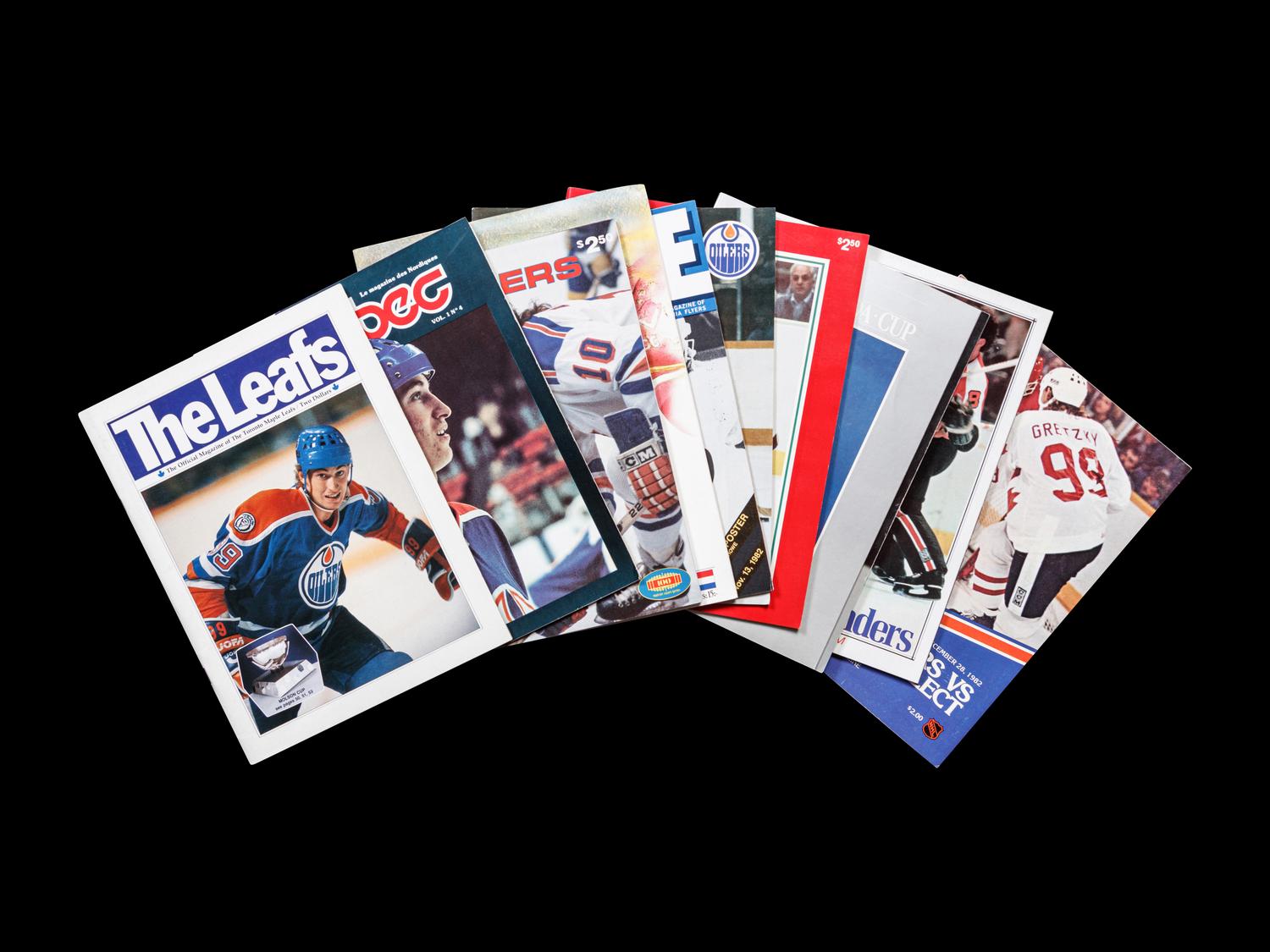 A Group of 11 WHA and NHL Game Programs from Early in the Career of Wayne Gretzky,