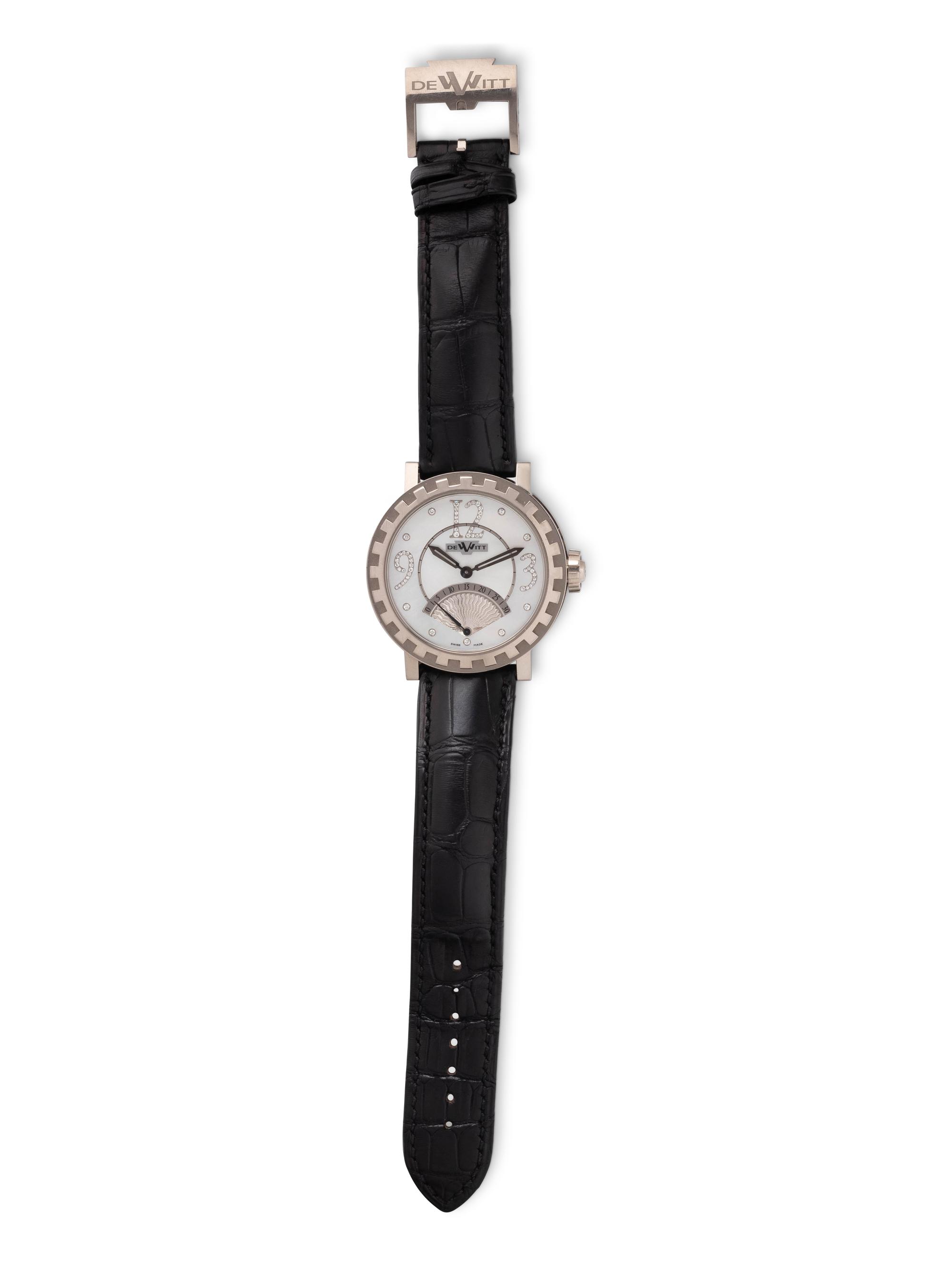 DEWITT, REF. 030.48 18K WHITE GOLD LIMITED EDITION 'ACCADEMIA SECONDE RETROGRADE' WRISTWATCH