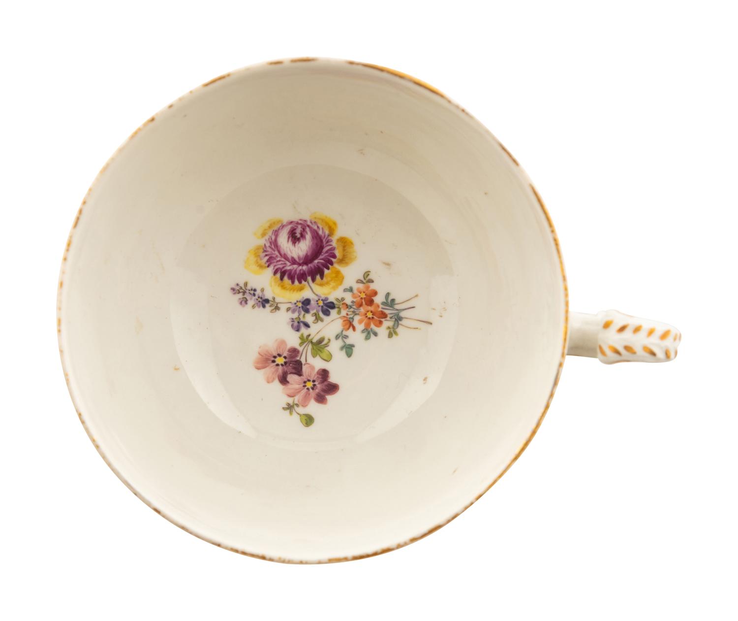 A Meissen Porcelain Teacup and Saucer