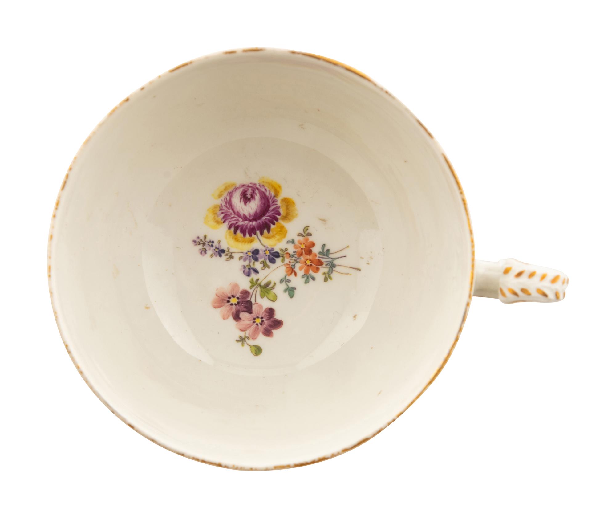A Meissen Porcelain Teacup and Saucer