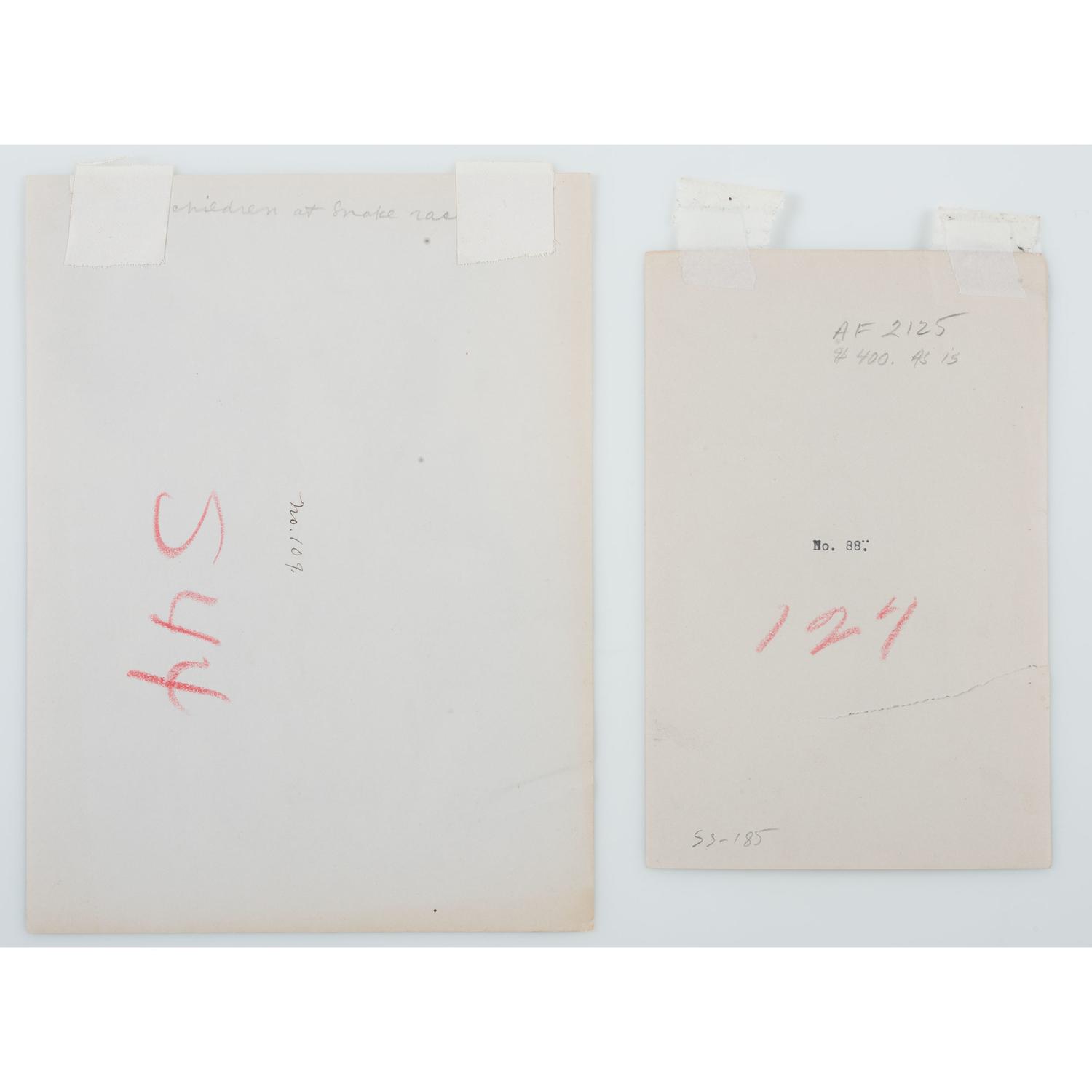 Edward Curtis, Ten Photographs from Original Manuscript Acquired Directly from the Curtis Estate