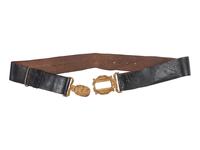 [CIVIL WAR]. Pre-war militia belt equipped with tongue and wreath eagle plate. Ca 1845-1860.