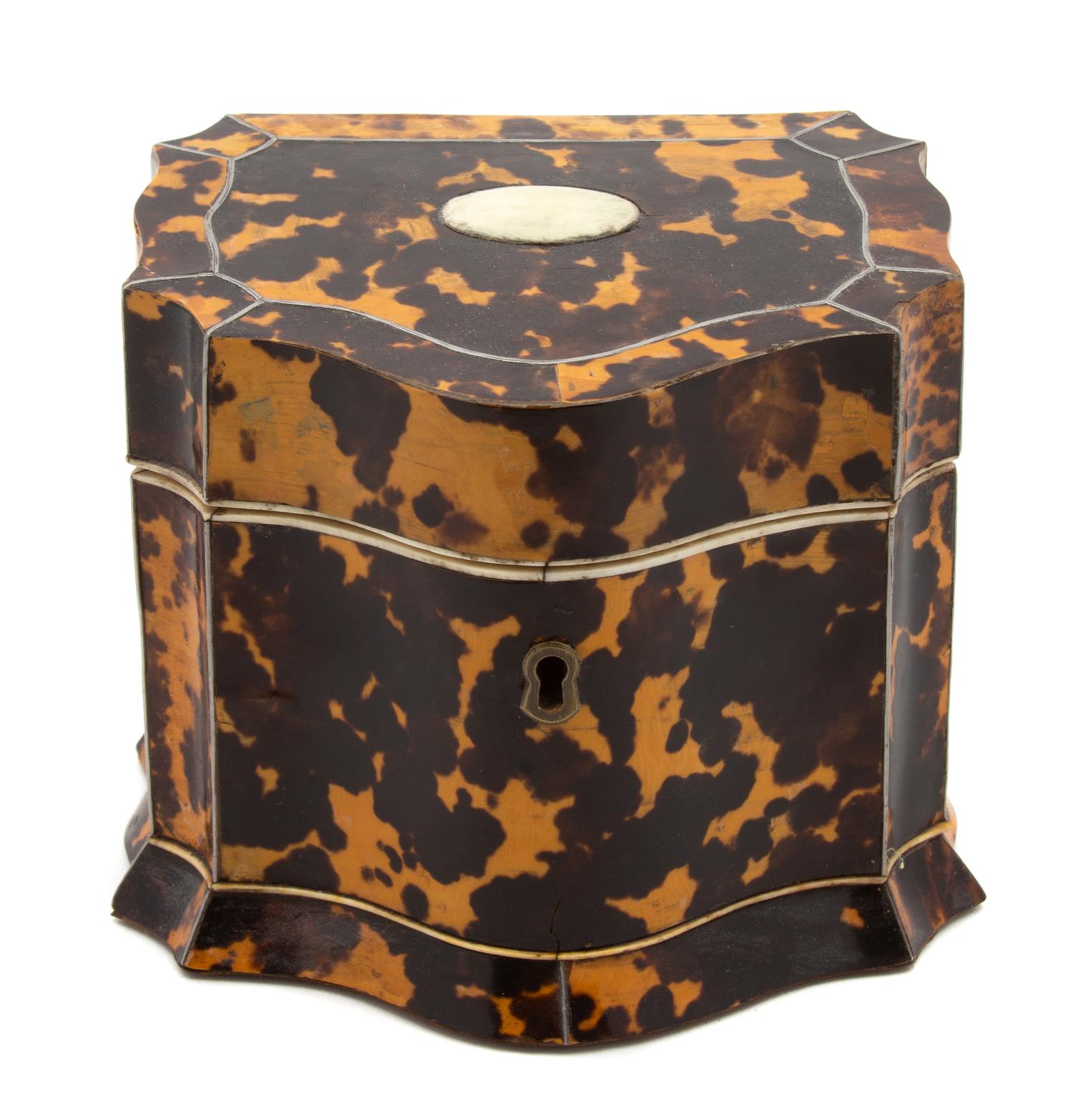 A Regency Tortoiseshell Tea Caddy — 19TH CENTURY