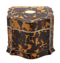 A Regency Tortoiseshell Tea Caddy — 19TH CENTURY