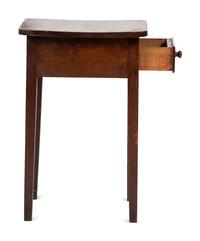 A Federal Urn and Vine Inlaid Walnut One-Drawer Work Table