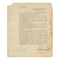[Wolcott, Oliver] Rare Printed Circular Signed by Treasury Secretary Oliver Wolcott, Transmitting New Laws on Maritime Commerce
