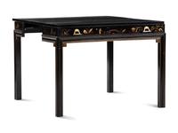 A Lacquer and Paint Decorated Console Table