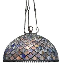 Tiffany-style leaded glass chandelier 20th century