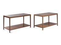 A Pair of Contemporary Hardwood Console Tables in the Style of Jean Michel Frank