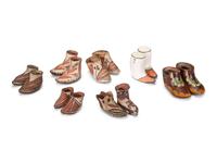 Isleta and Tesuque Pottery Moccasins