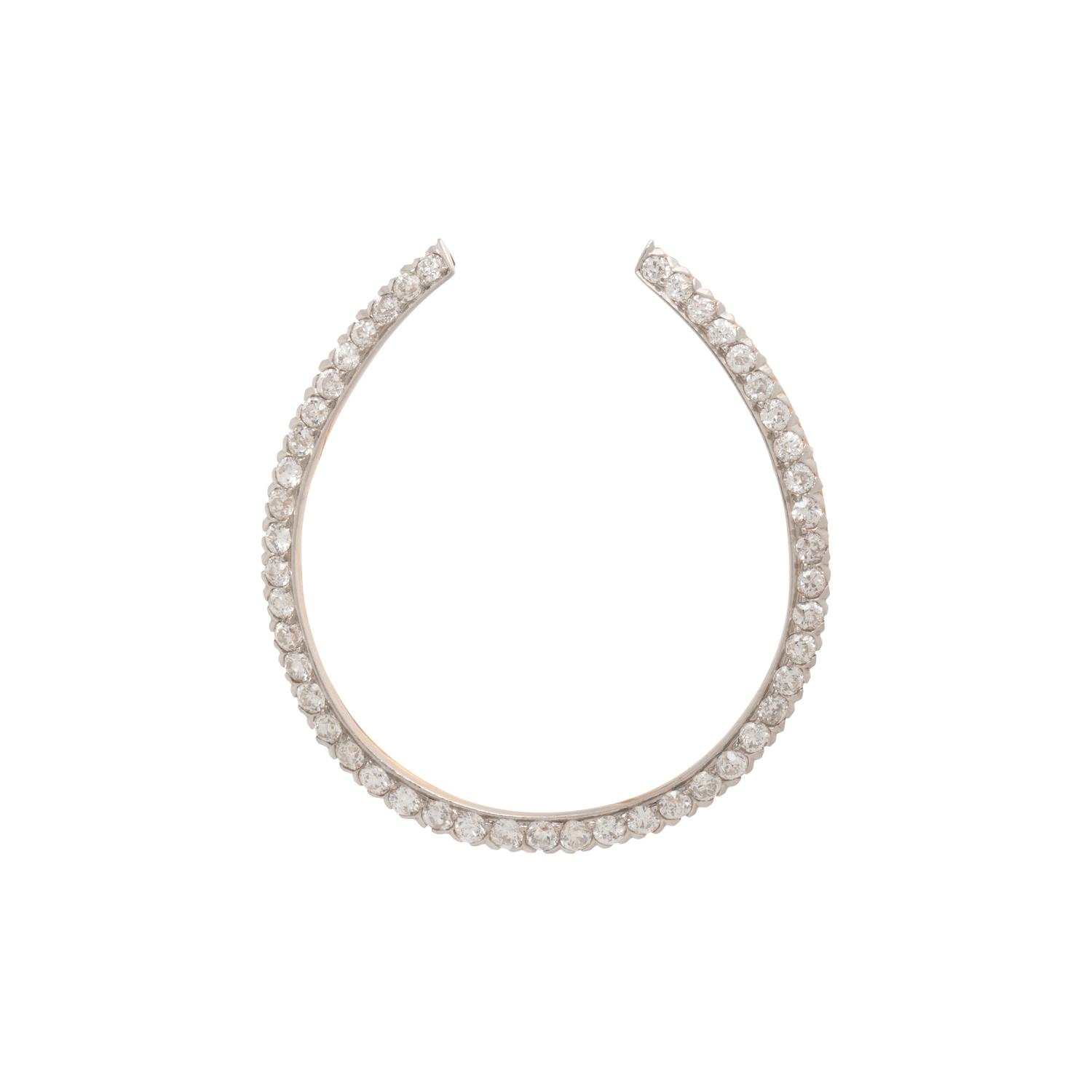 EDWARDIAN, DIAMOND HORSESHOE BROOCH