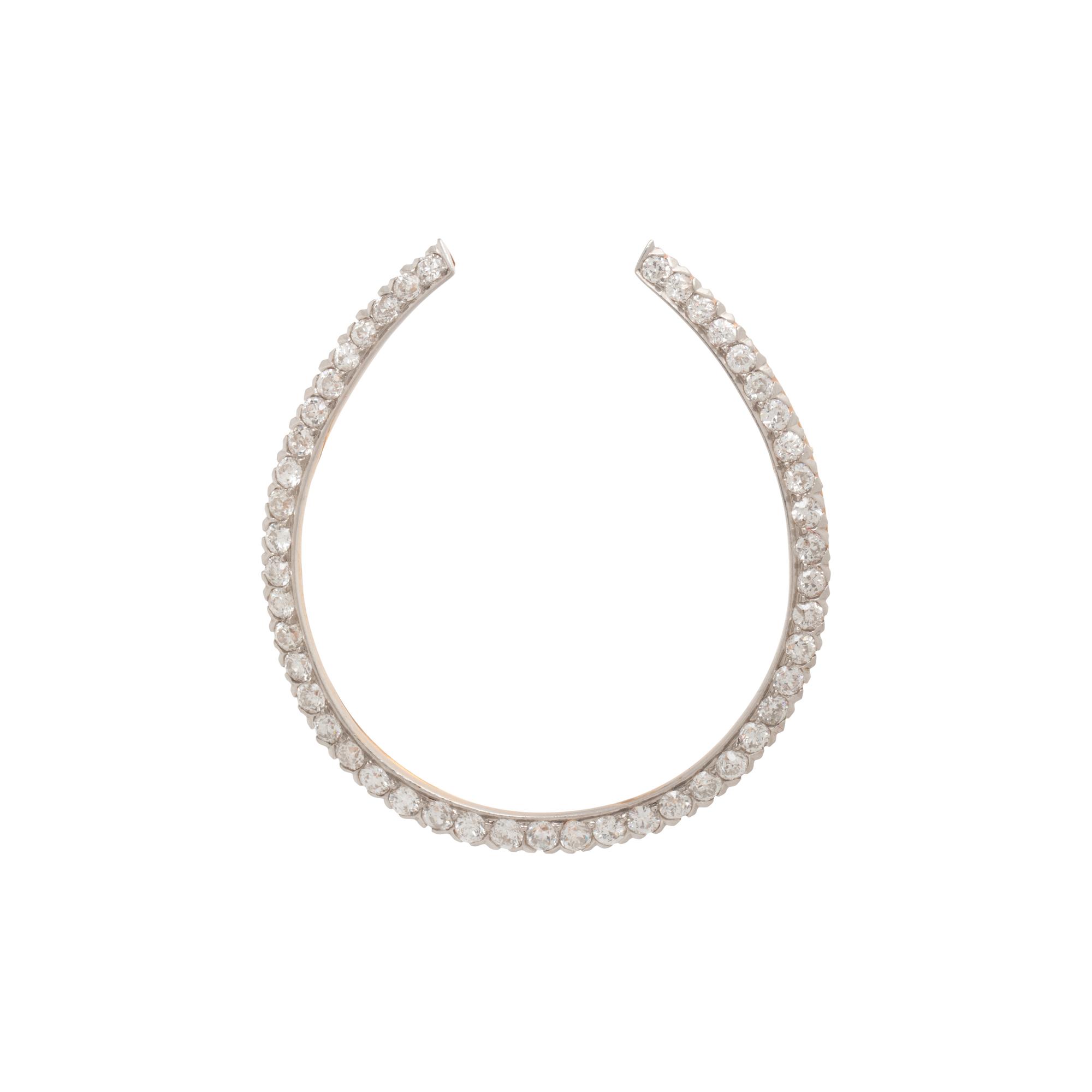 EDWARDIAN, DIAMOND HORSESHOE BROOCH