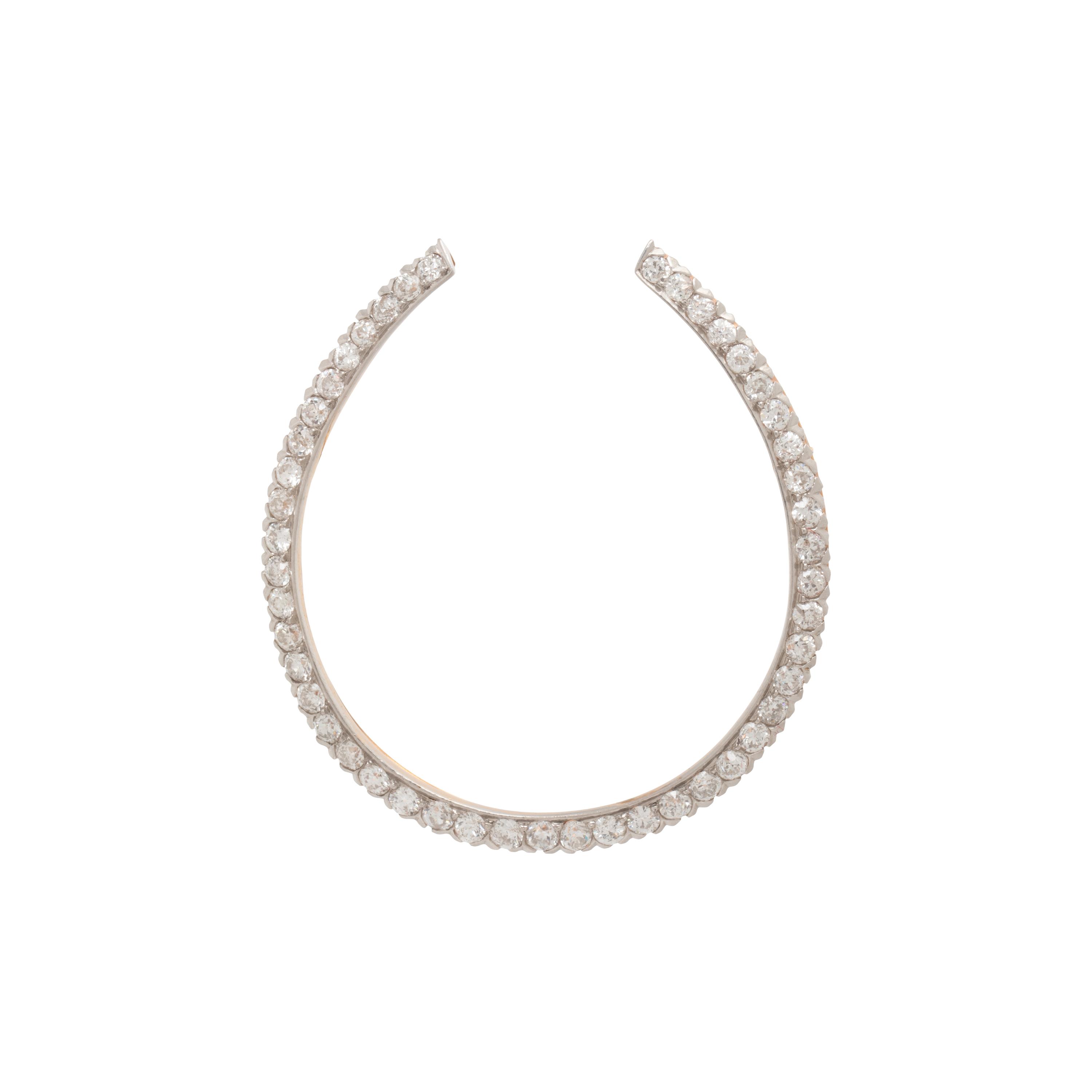 EDWARDIAN, DIAMOND HORSESHOE BROOCH