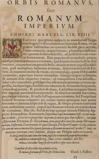 [MAP]. ORTELIUS, Abraham (1527-1598). Romani Imperii Imago . Antwerp, 1592.
