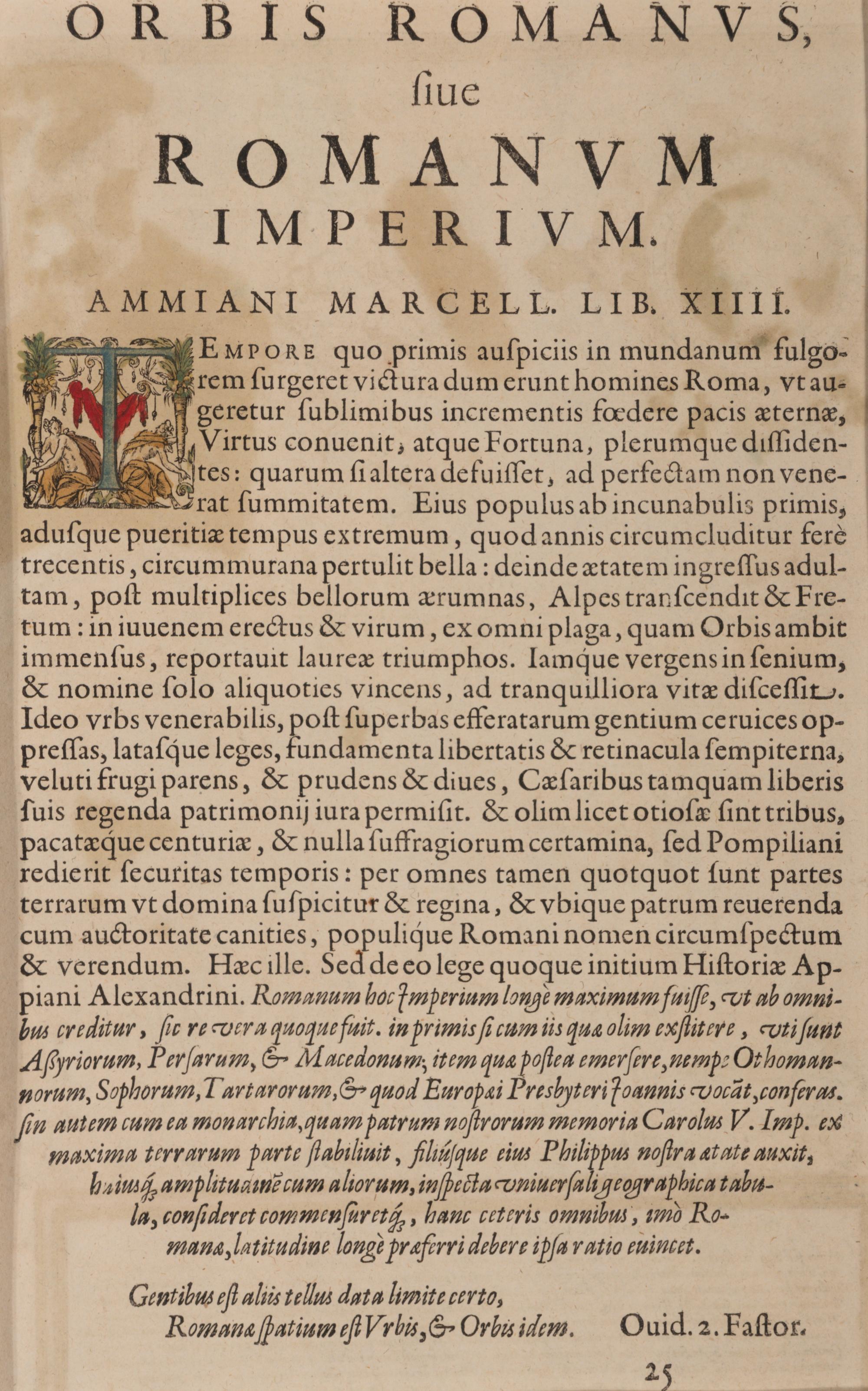 [MAP]. ORTELIUS, Abraham (1527-1598). Romani Imperii Imago . Antwerp, 1592.
