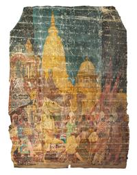 Two Painted Canvas Theater Murals First: 17 feet 5 inches x 16 feet 1 inch. — CHICAGO, CIRCA 1927