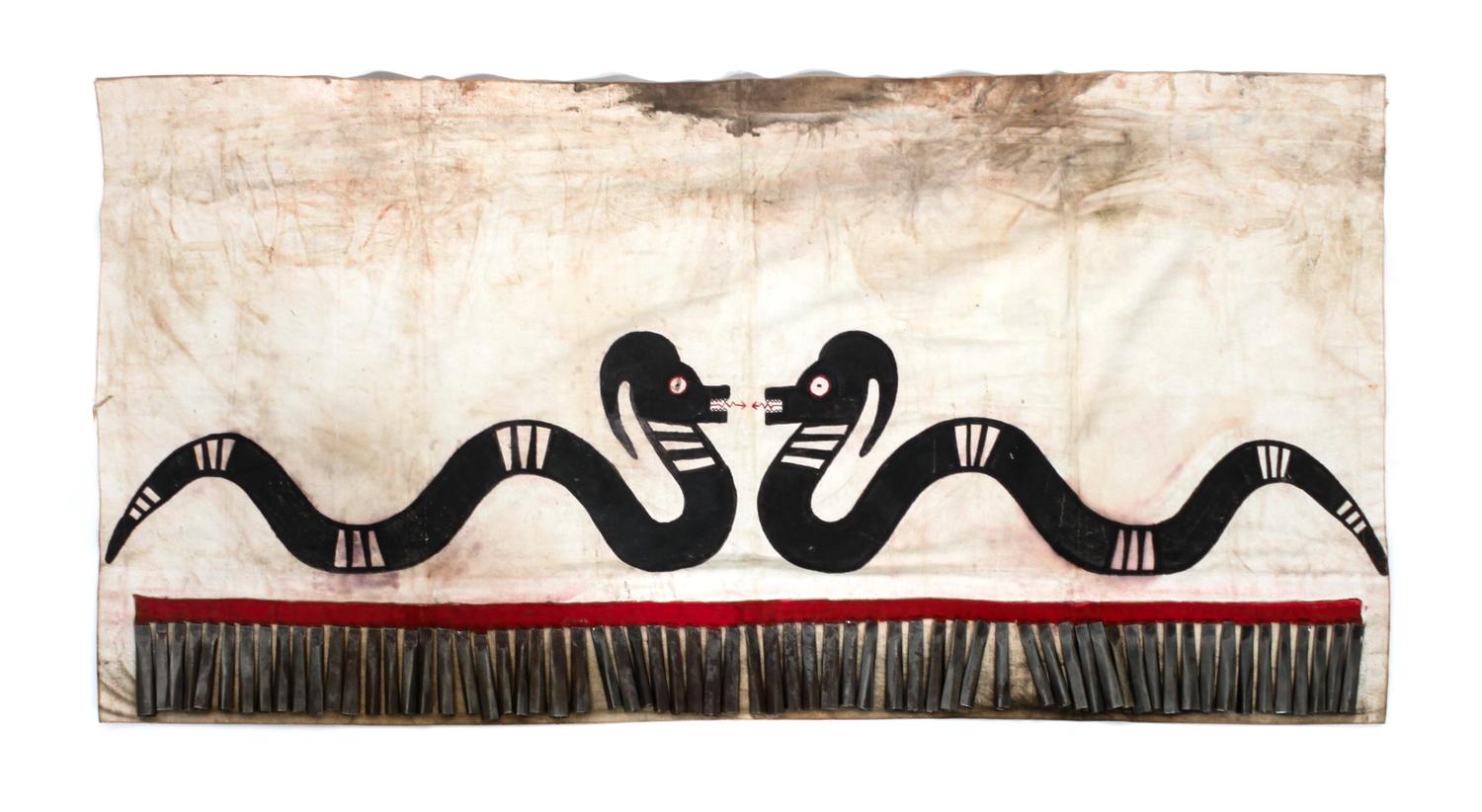 A Santo Domingo Dance Kilt Height 27 1/2 x 52 inches.