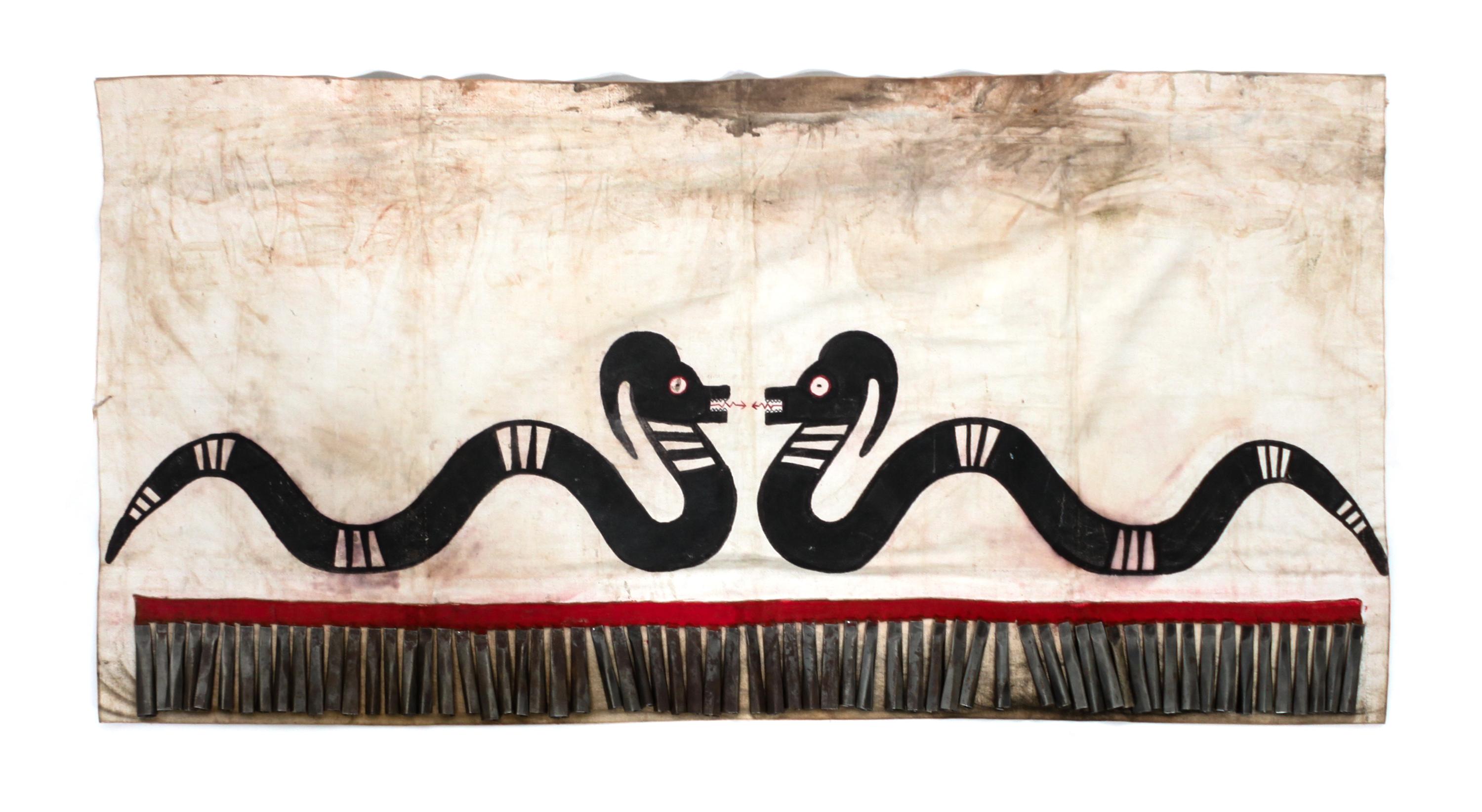 A Santo Domingo Dance Kilt Height 27 1/2 x 52 inches.
