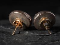 Southwestern Silver Post Earrings, with Inlay