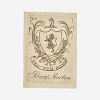 [Americana] [Revere, Paul] Morton, Perez Printed Book-Plate and Cut Signature