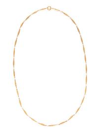 YELLOW GOLD AND SEED PEARL FANCY LINK NECKLACE