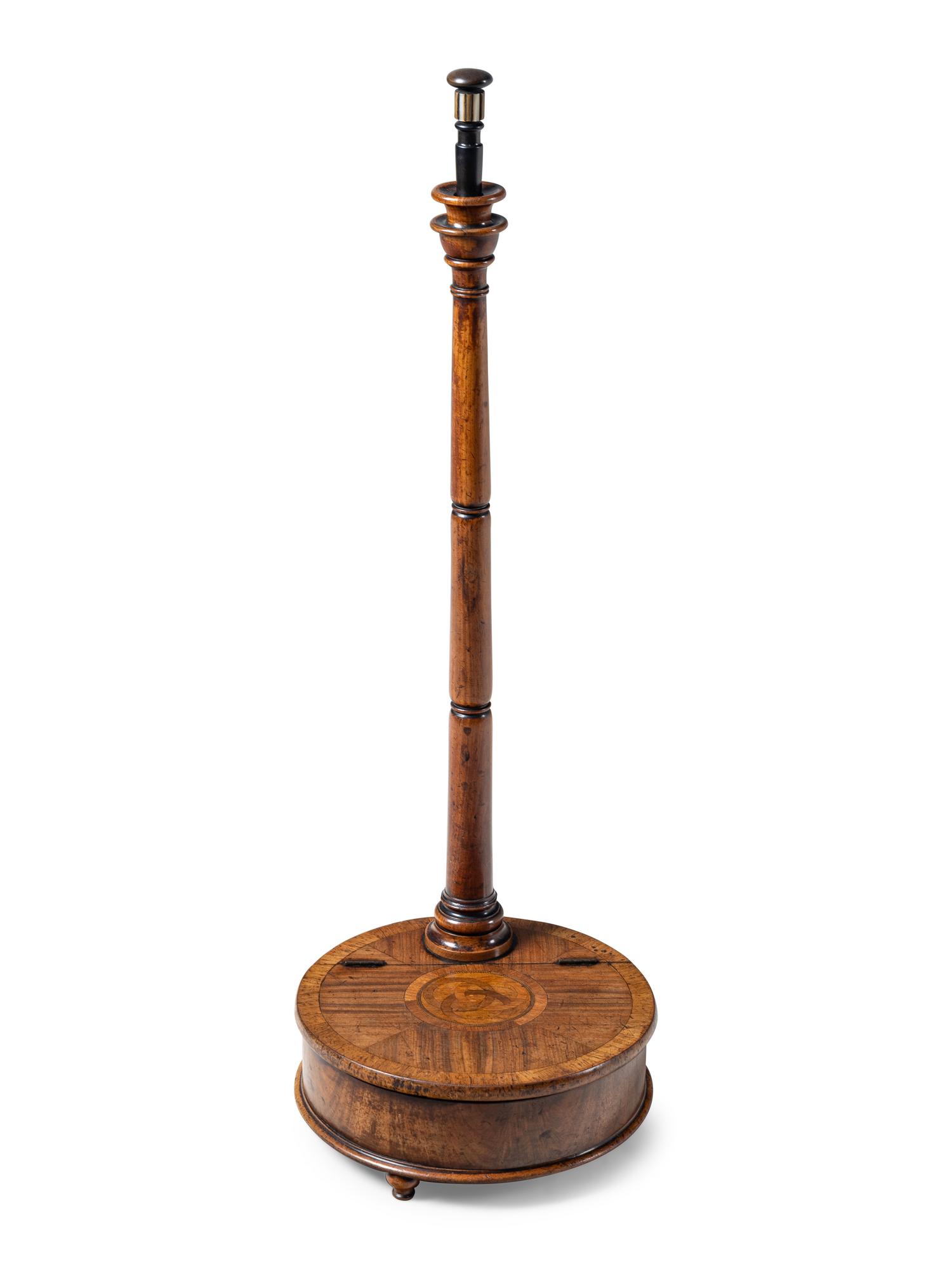 An English Mahogany Mechanical Spittoon