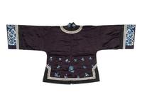 Two Black Ground Embroidered Silk Lady's Coats