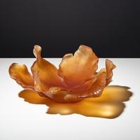 Amber tulip bowl