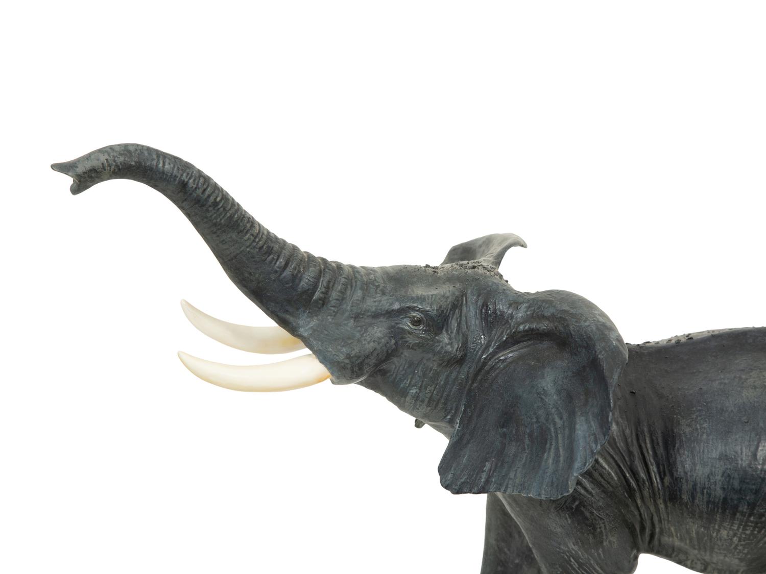 A Cybis Grey Bisque Porcelain African Elephant Figure