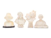 Four Italian Alabaster Busts