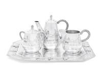 A Peruvian Silver Four-Piece Coffee Service