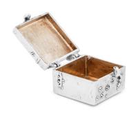 A Modernist Silver and Carnelian Mounted Pill Box