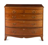 An Edwardian Satinwood-Banded Mahogany Chest of Drawers