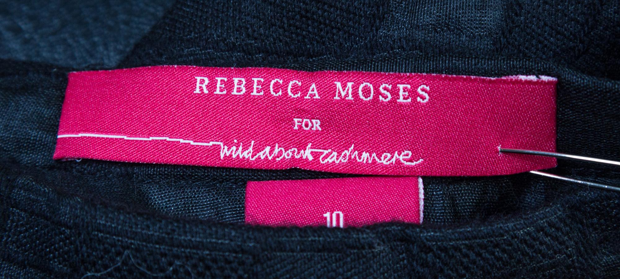 A Rebecca Moses Black Wool Skirt, Size 10.