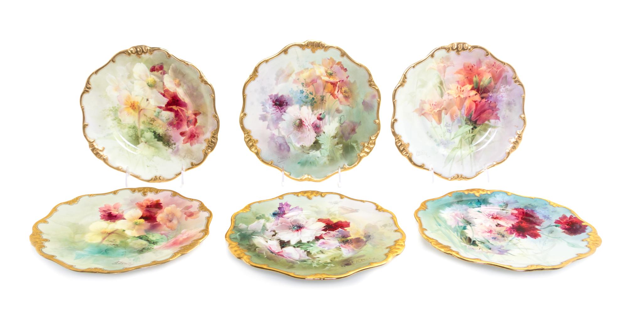 A Set of Six Royal Doulton Cabinet Plates Diameter 9 1/2 inches. — EDWARD RABY, CIRCA 1920