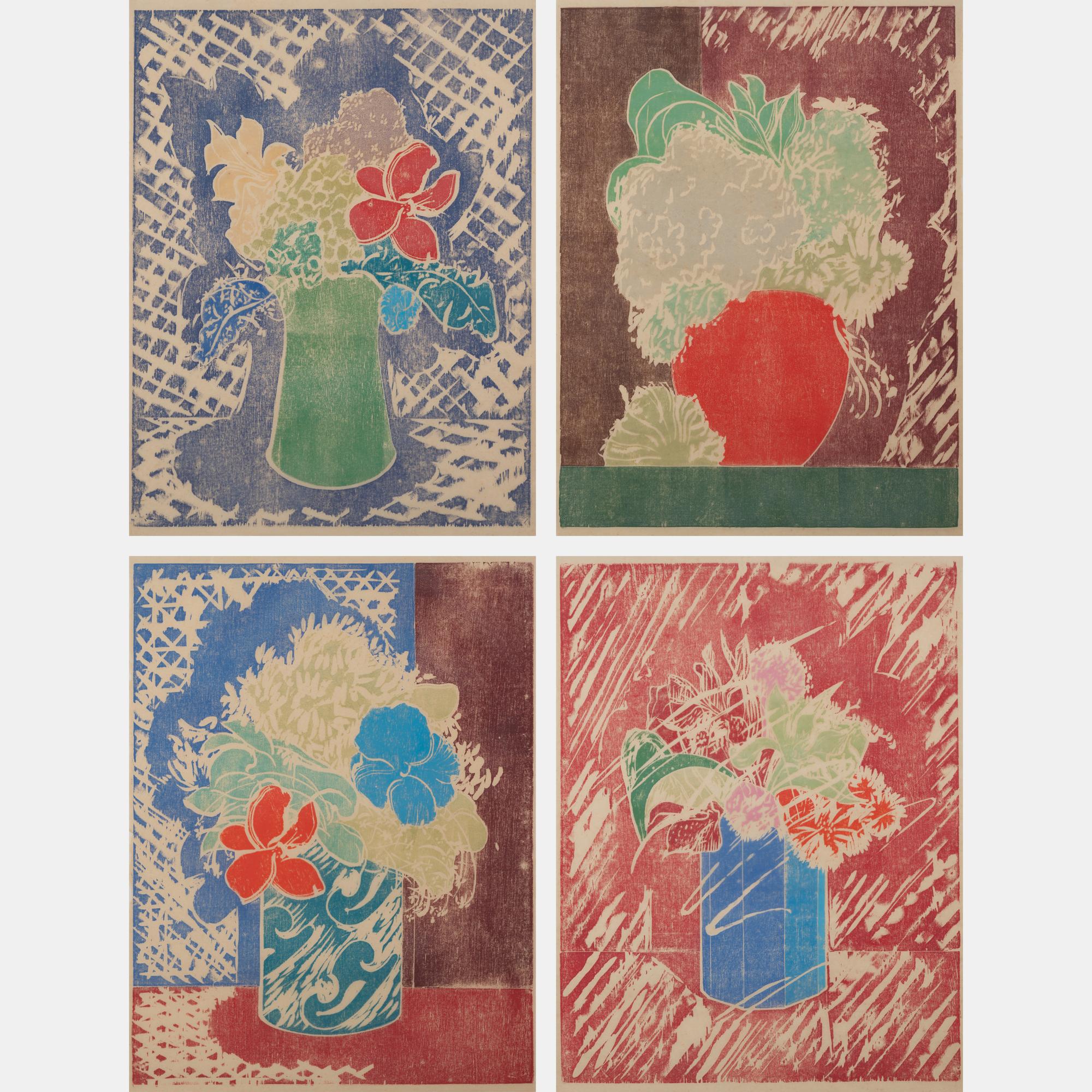 The Jacobson Vase, The Chinese Red Vase, The Cut Vase, and The Picasso Vase (a group of four works)
