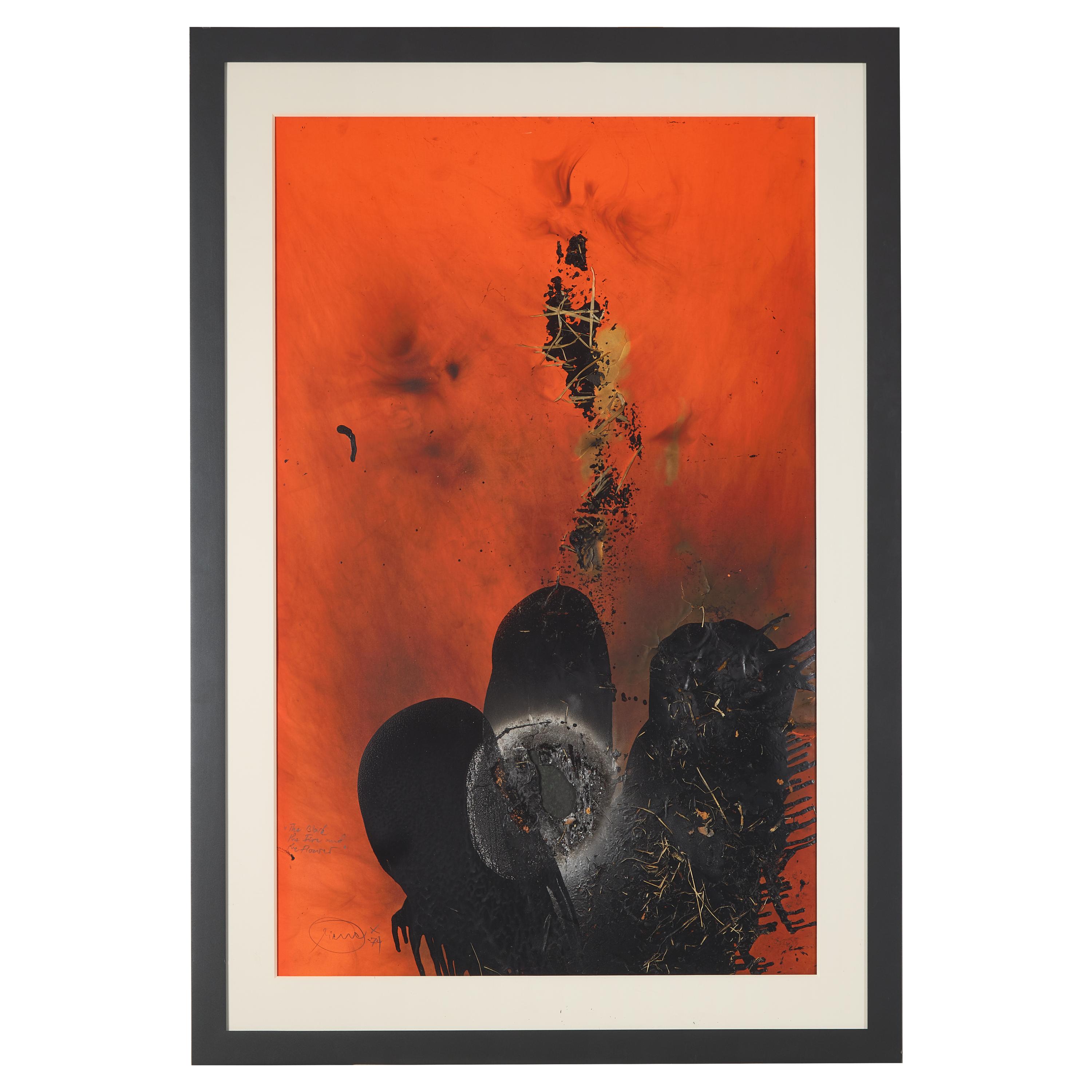 Otto Piene (German, 1928-2014) — The Black, the Fire and the Flower , 1974