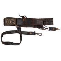 US Model 1851 Sword Belt Plate with Relic Folded & Sewn Leather Saber Belt