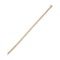 Diamond and Yellow Gold Line Bracelet