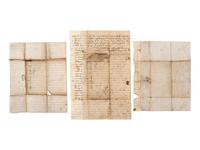 [WESTERN AMERICANA]. A group of 5 letters sent from Missouri and hand-carried along the Oregon Trail to Charles H. Burch (1828-1904), a "Pioneer of 1844" and one of Oregon's earliest settlers.