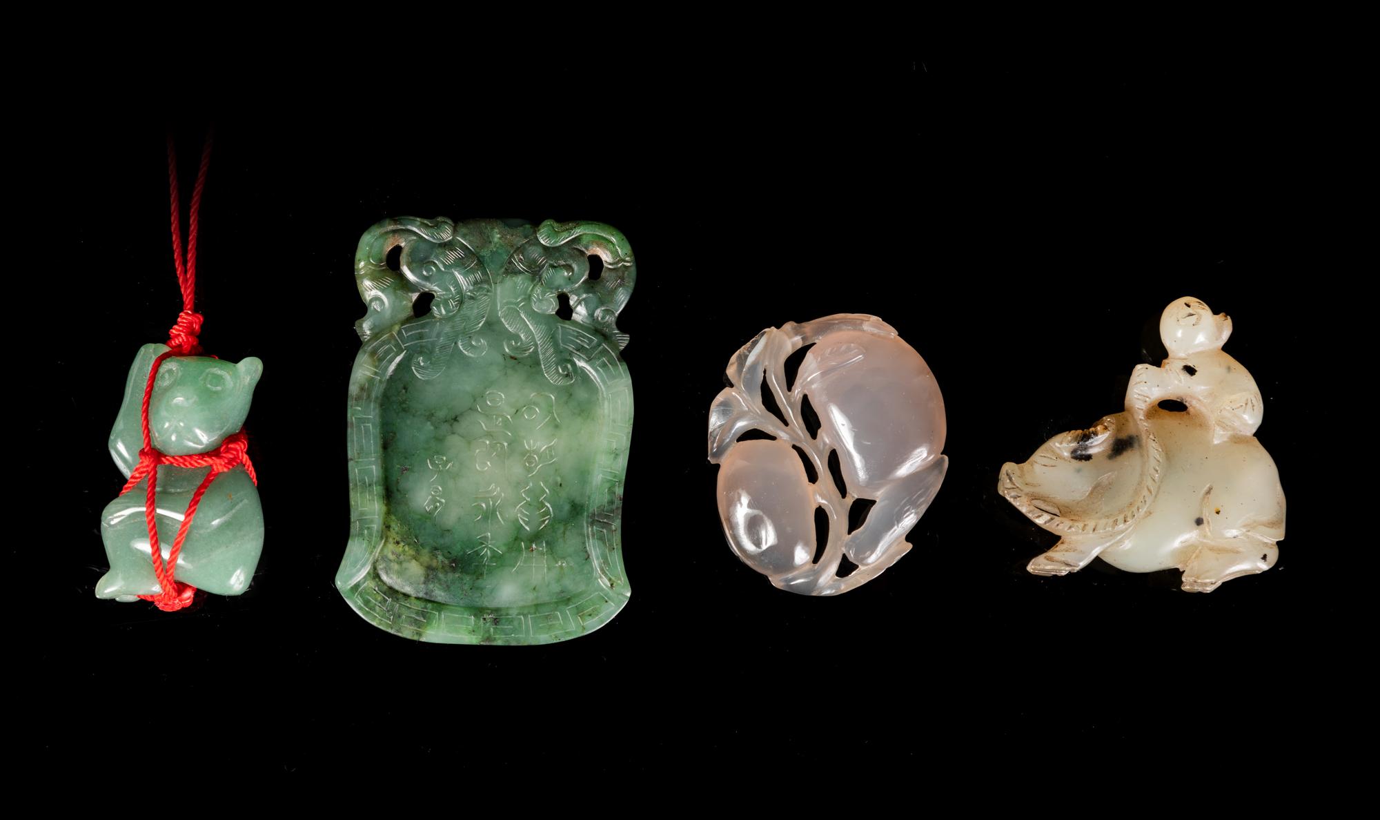 Four Chinese Hardstone Articles