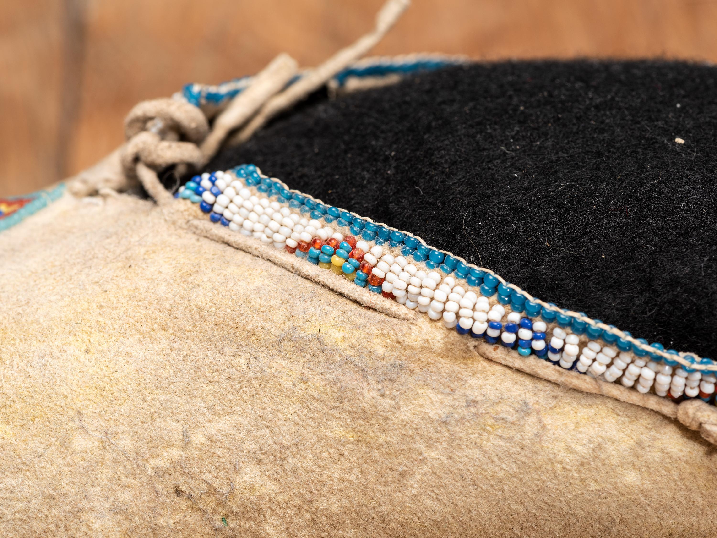 Kiowa Beaded Hide Moccasins