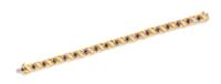 A Yellow Gold, Sapphire and Diamond Bracelet, Kurt Wayne, 26.75 dwts.